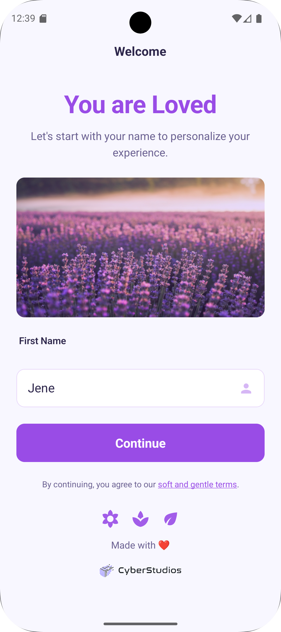 You are Loved app on phone